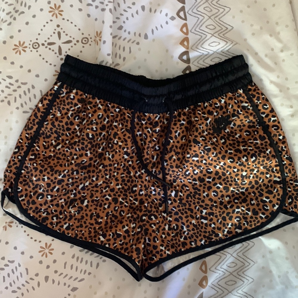 Nike leopard print shorts